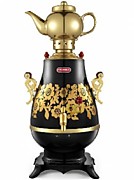 Самовар РОСИНКА РОС-1009 черный ''цветы''