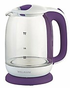 Чайник WILLMARK WEK-1704G белый/фиолетовый