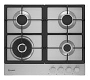 газовая варочная поверхность INDESIT THPM 642 W/IX/I нержавеющая сталь