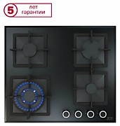 газовая поверхность KRONASTEEL CALORE 60 BL (черный)